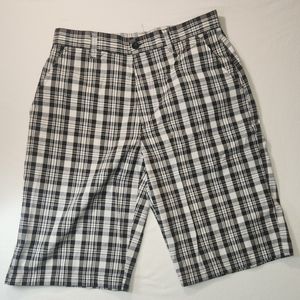 Tool Jeans Black & White Plaid Shorts